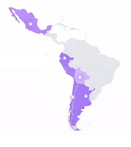 Latam developers collaborating in a modern office